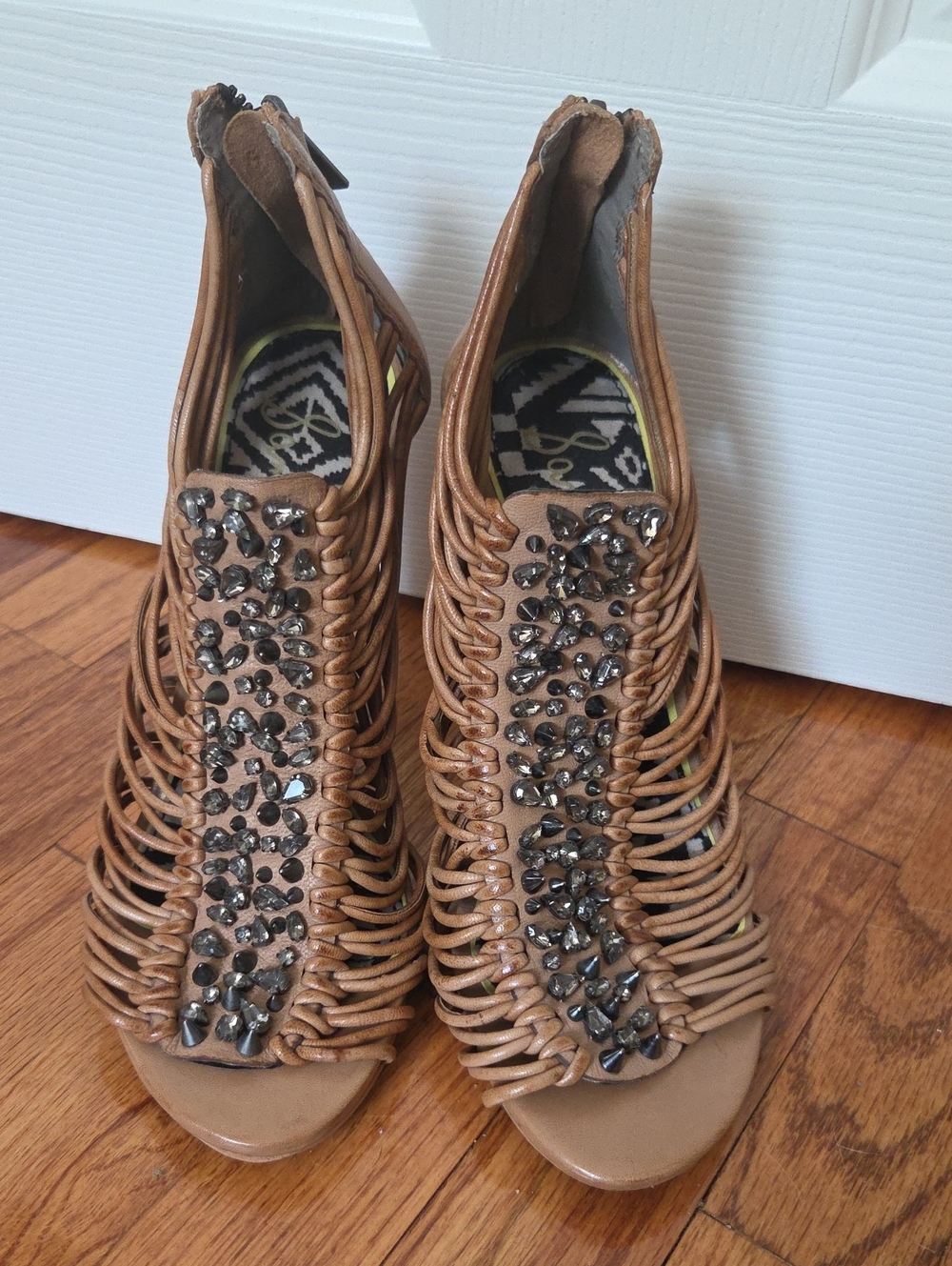 Sam Edelman Tan Leather strappy Heels Sz.6